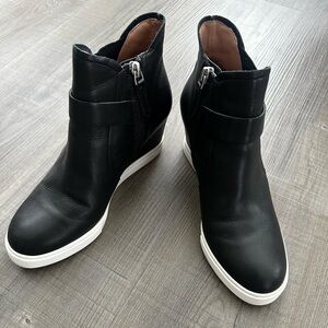 Linea Paolo Freshton High Top Wedge Sneaker - Women | Color: Black | Size: 6.5